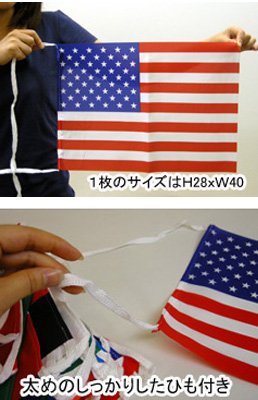 Amazon.co.jp: 新・万国旗テトロン 連続紐付全長12.5m20カ国 tna